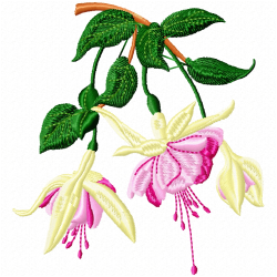 Flowers And Tree Embroidery Design 12